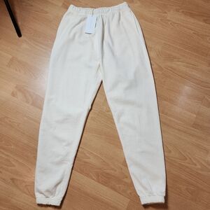 NWT California Incline Off White Jogger Sweatpants Terry Cotton Medium Unisex